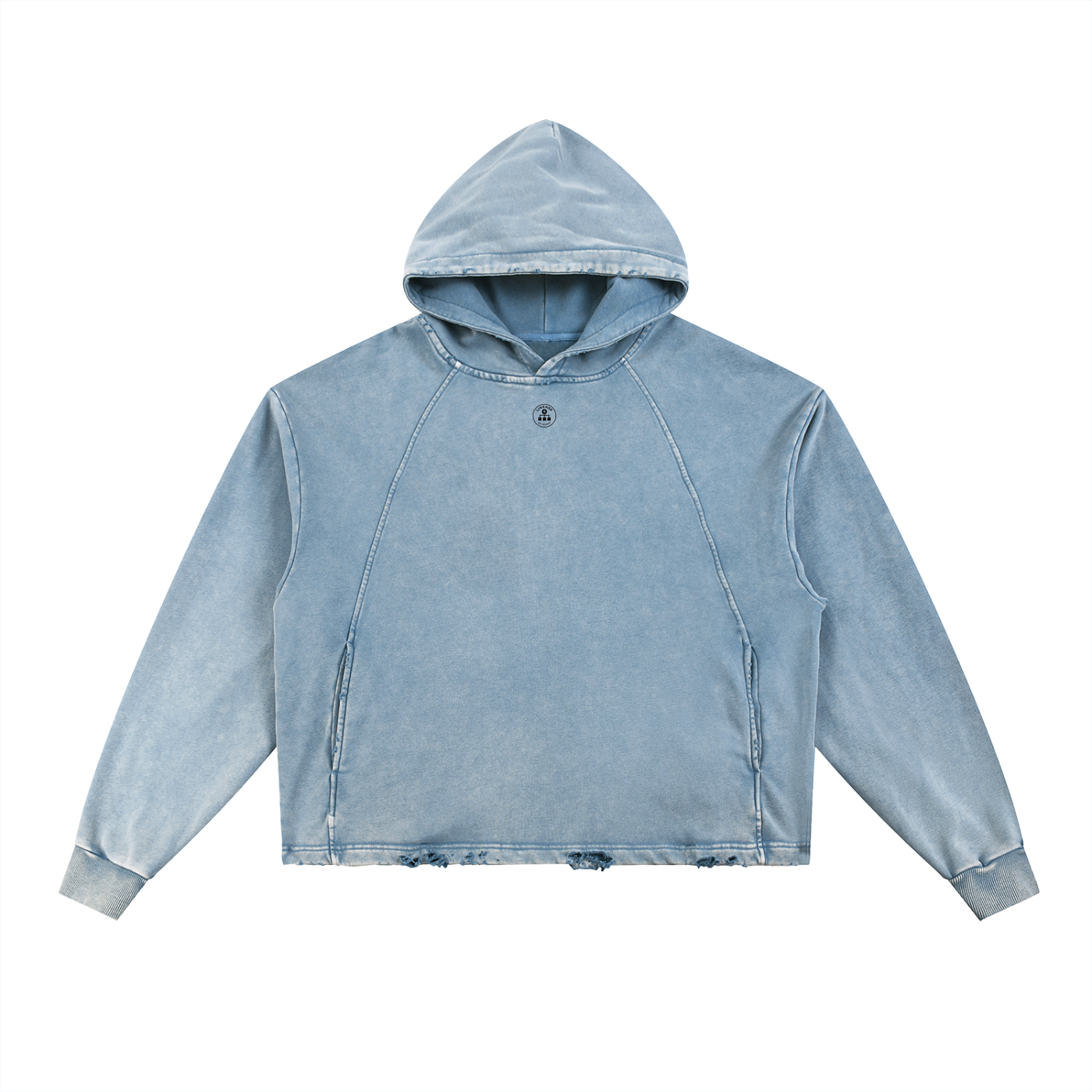 YHWH (Back) Frayed-Hem Hoodie