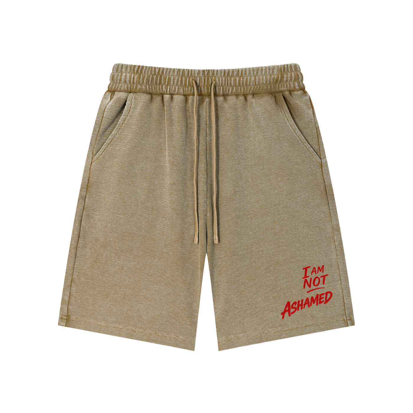 I Am Not Ashamed Waffle Knit Shorts