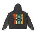 YHWH (Back) Frayed-Hem Hoodie