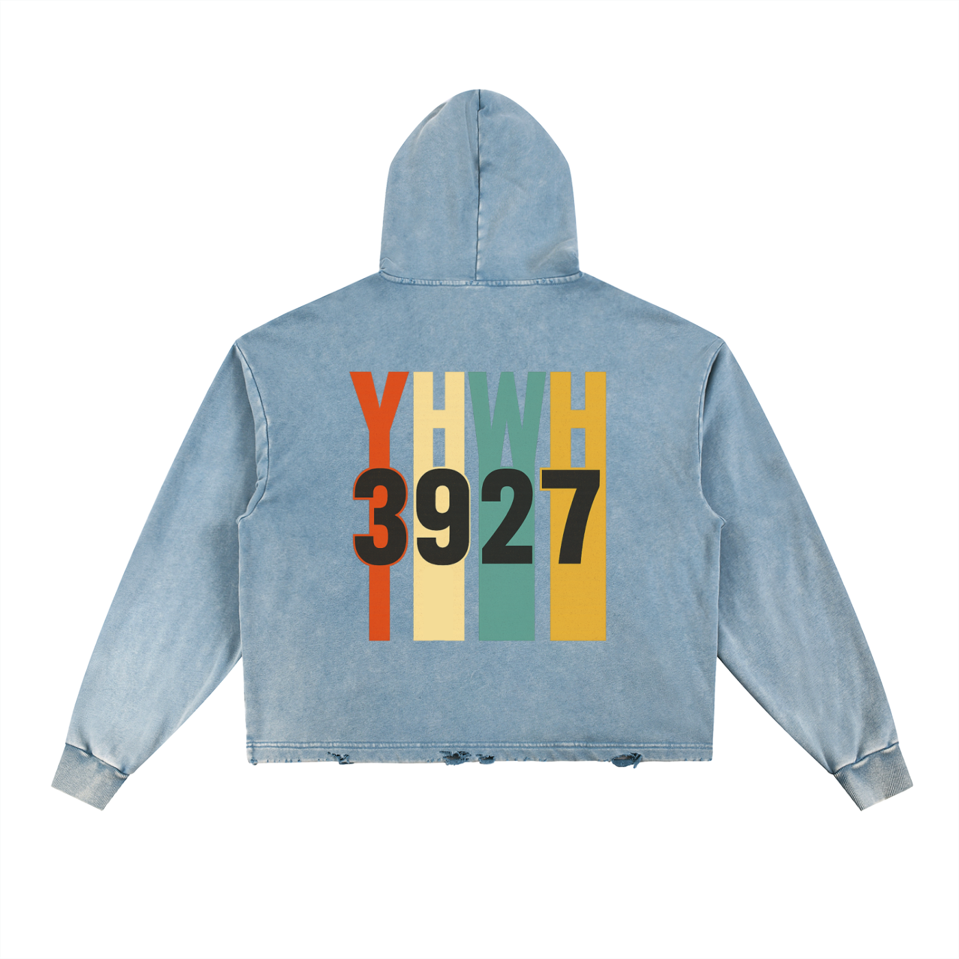 YHWH (Back) Frayed-Hem Hoodie