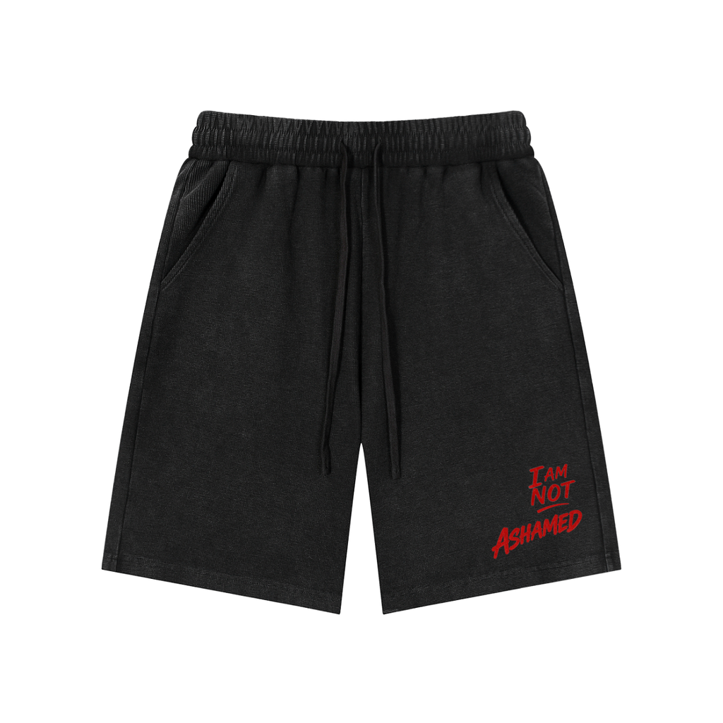 I Am Not Ashamed Waffle Knit Shorts