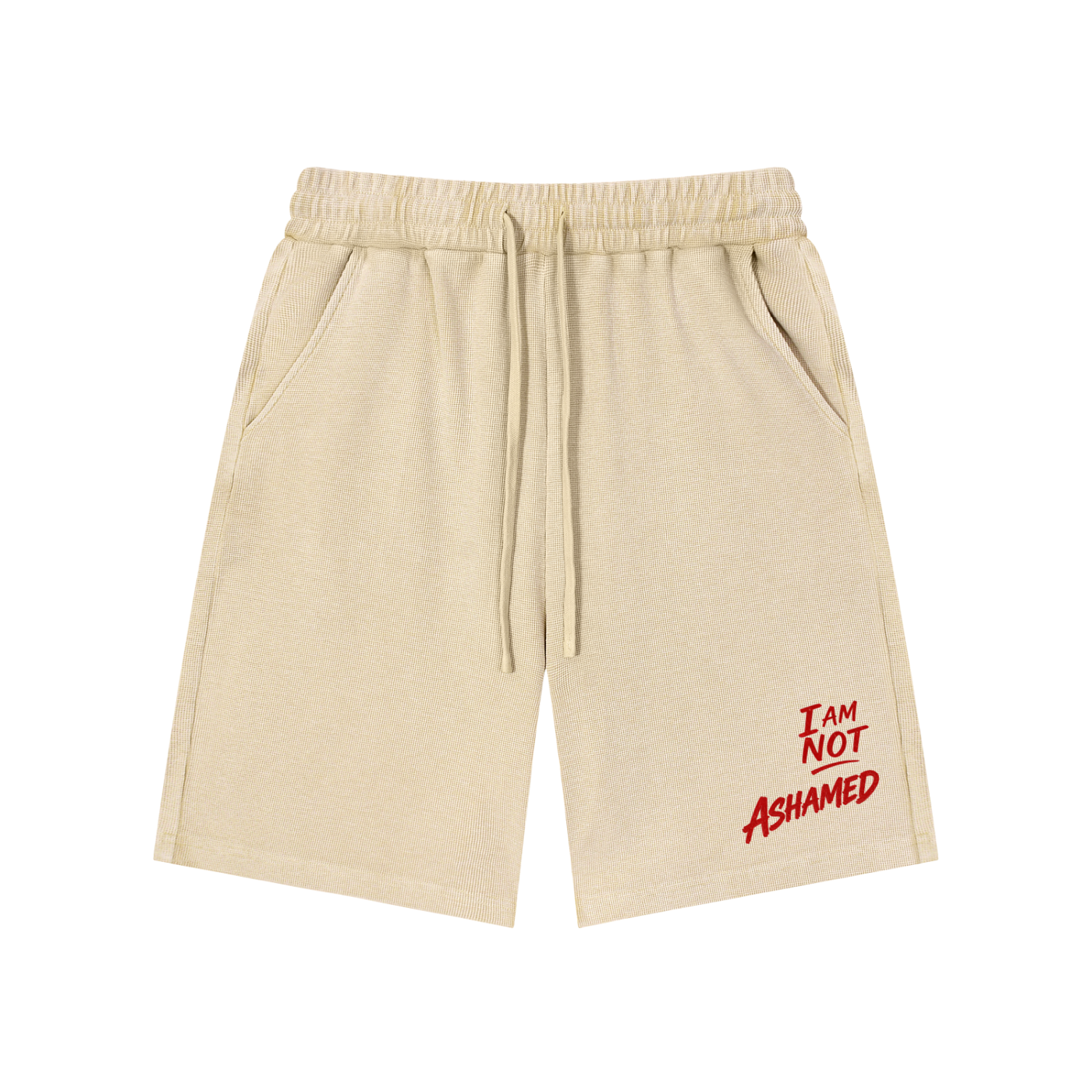 I Am Not Ashamed Waffle Knit Shorts